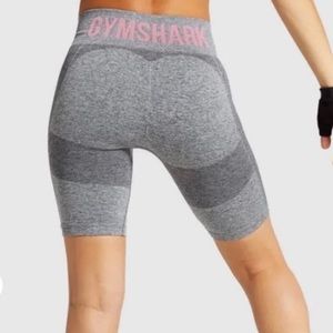 Gymshark Charcoal Grey Pink Flex Cycling Shorts NWT